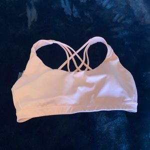 Never worn scrappy back sports bra Victoria’s Secret pastel orange L
